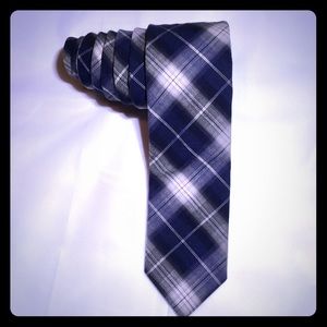 Brooks Brothers Blue Plaid Skinny Tie